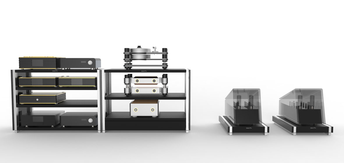 Auf der High End Messe in München präsentiert FalkenOhr die neue Produktlinie 118 mit dem Klangmöbel 118 Genium Line 850 und der Klangbase 118 Baseline. Bild: FalkenOhr (frei)