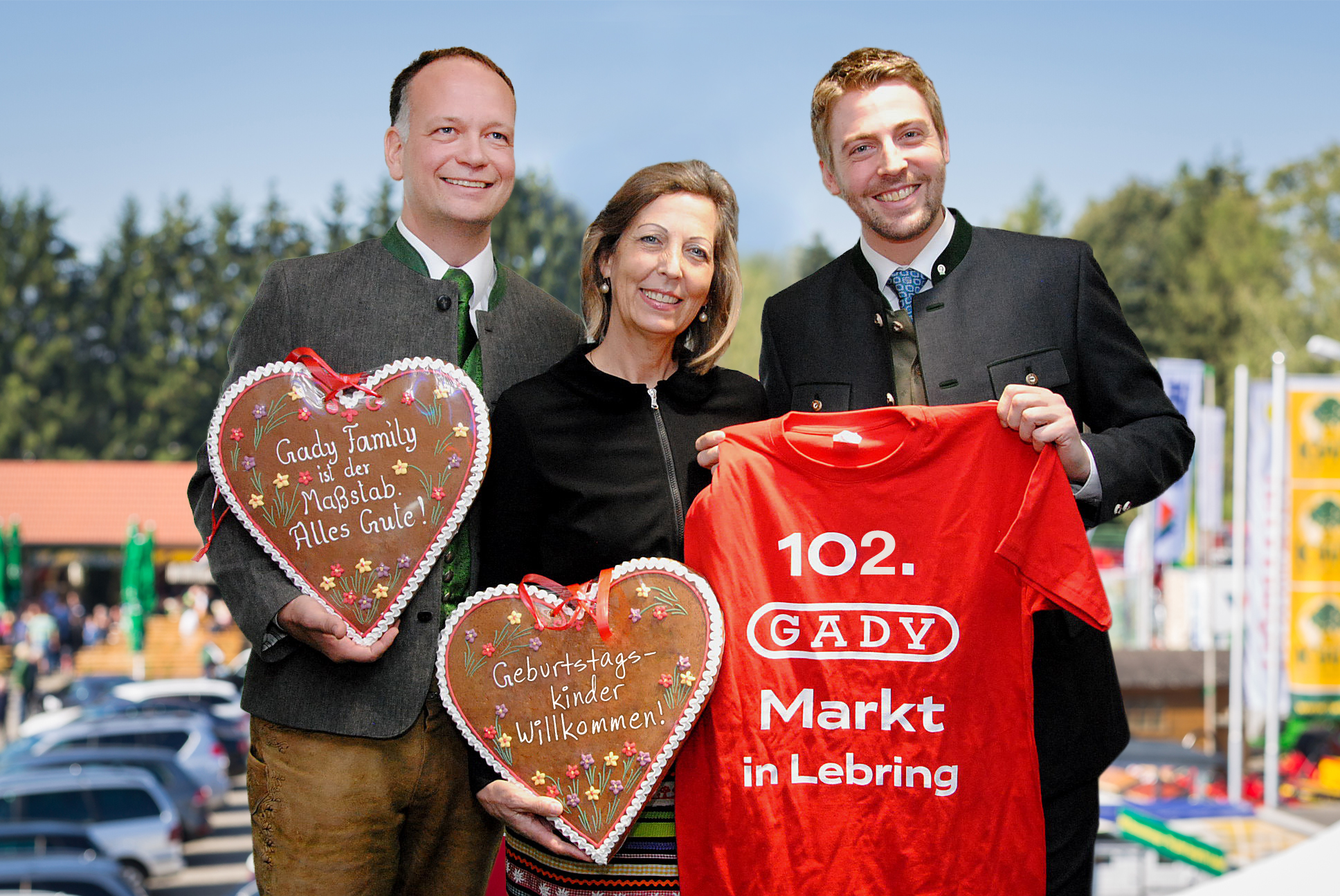 Laden zum 102. Gady Markt am 11. und 12. März nach Lebring: Ingrid Gady (Mitte) und die Geschäftsführer Philipp Gady (rechts) und Eugen Roth (links). Foto: Woche (frei)