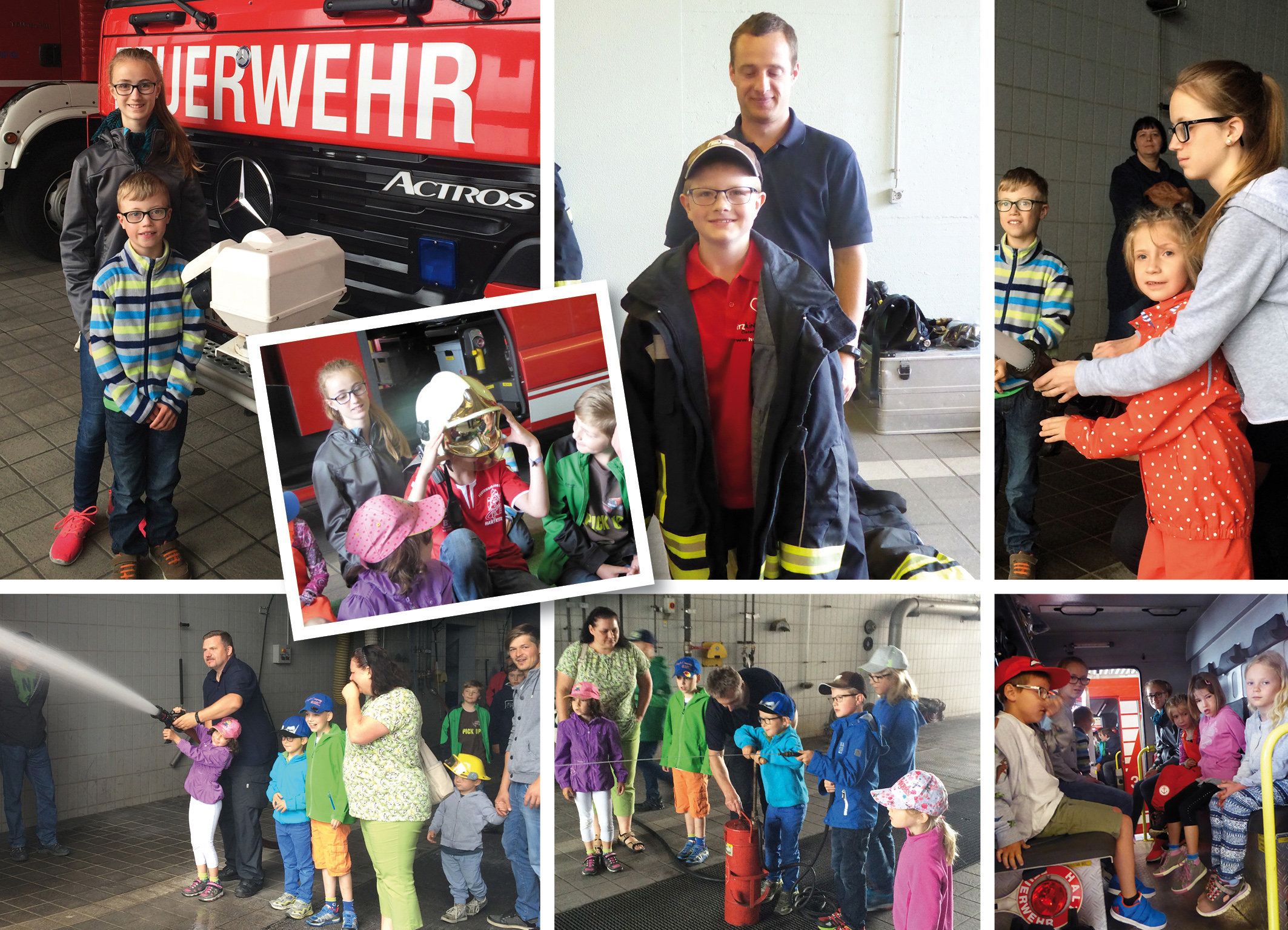 Einmal im Leben Feuerwehrmann sein – diesen Traum erfüllten sich herzkranke Kinder beim Besuch der Berufsfeuerwehr voestalpine in Linz. Fotos: Herzkinder Österreich (frei)
