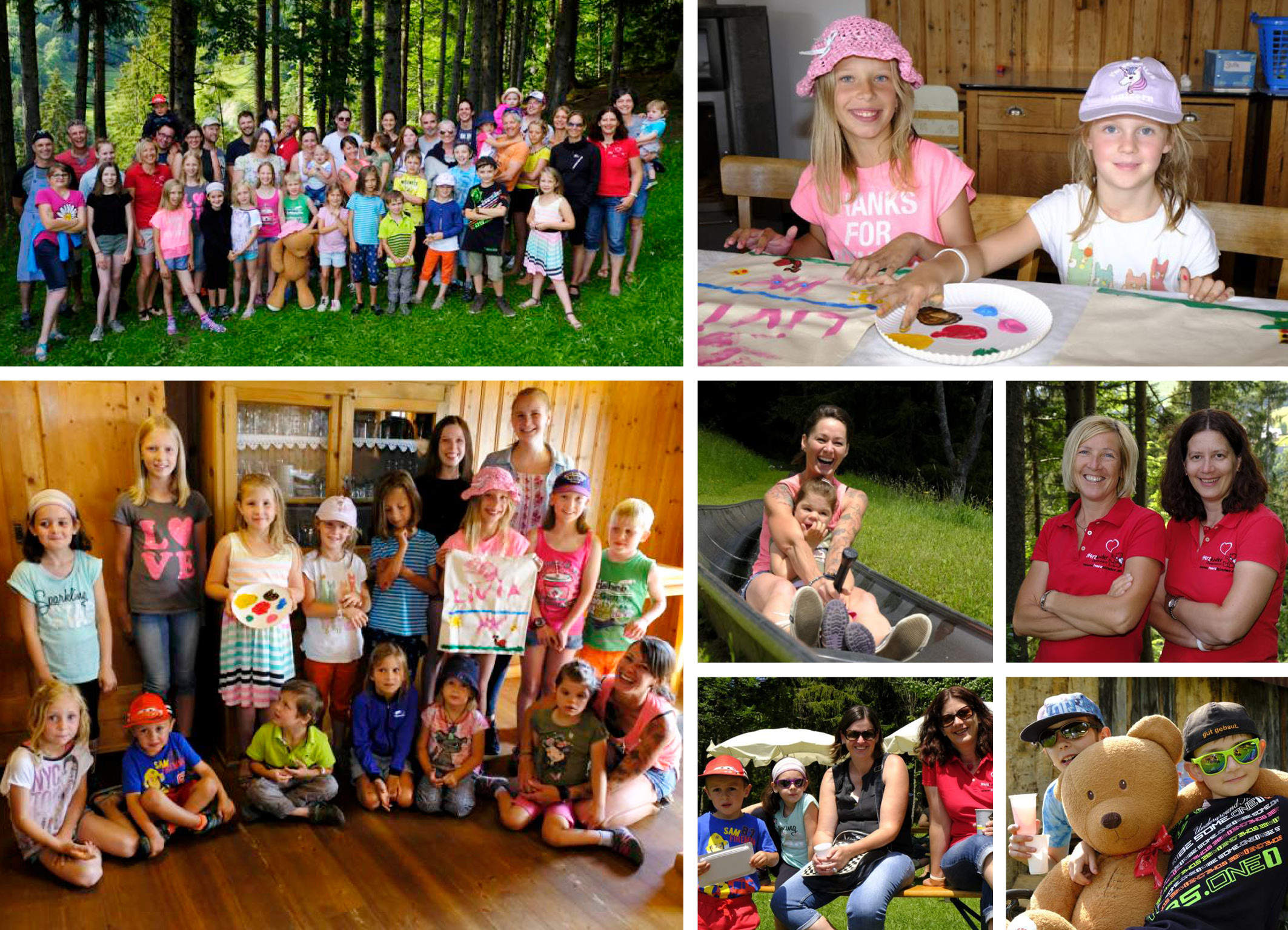 Herzkranke Kinder und deren Eltern genossen das Sommerfest in Laterns. Auf dem Programm standen Fahrten auf der Sommerrodelbahn, das Bemalen von Taschen und Tellern, spielen und ganz viel Spaß. Fotos: Gerold Wehinger (frei)